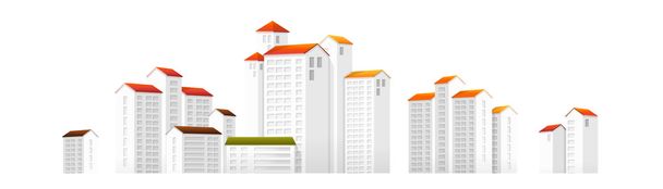 Icono vectorial edificio de apartamentos
 - Vector, imagen