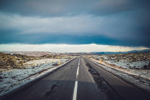 Mountain road in Iceland - 写真・画像