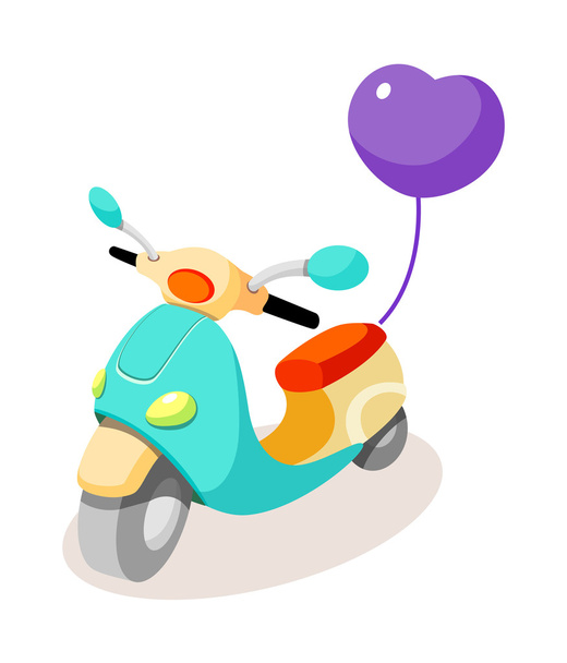 Vector icon scooter - Vector, Image