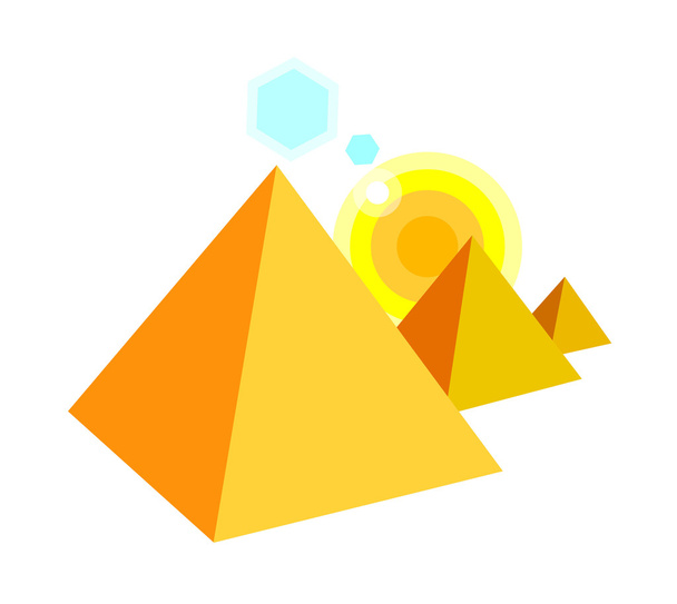 Vector icon piramis - Vektor, kép