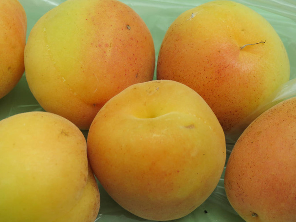 Orange apricot (Prunus armeniaca) fruit vegetarian food - Photo, Image