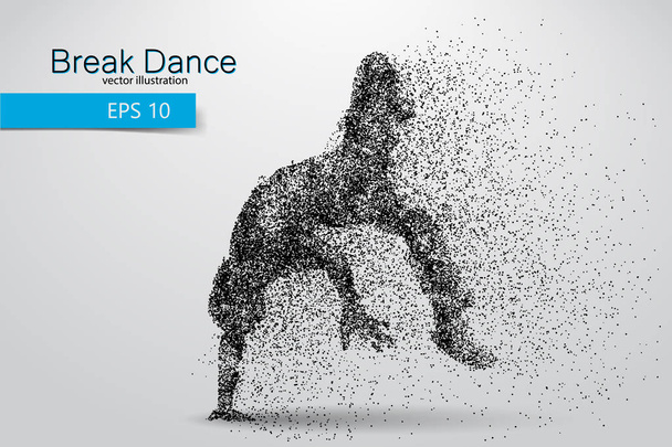 Silhouette di un ballerino di pausa da particelle
. - Vettoriali, immagini