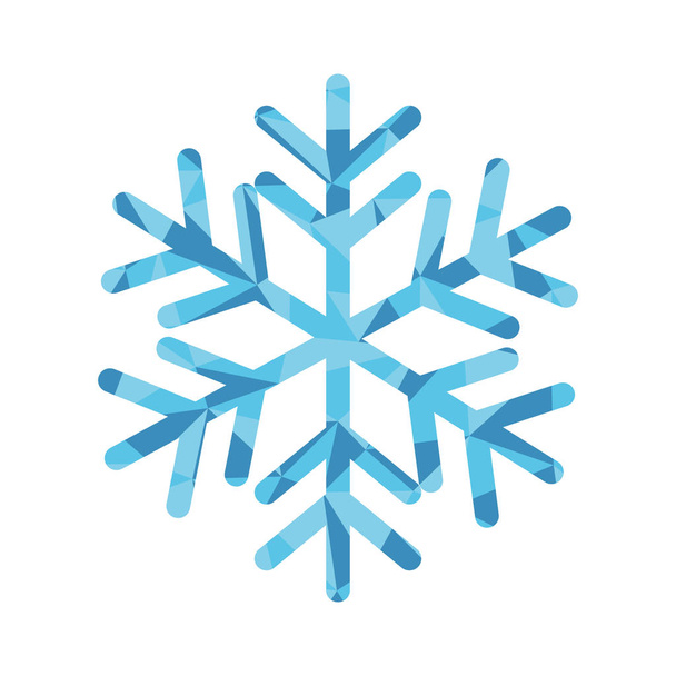téli hópehely ikon - Vektor, kép