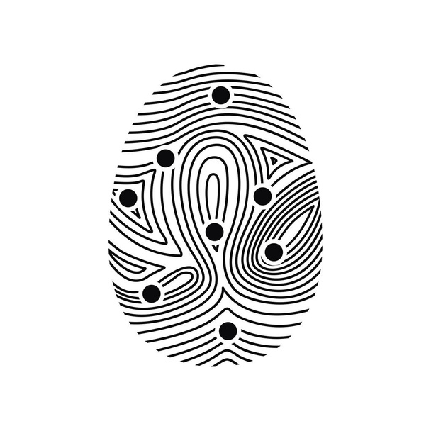 孤立した指紋デザイン - ベクター画像