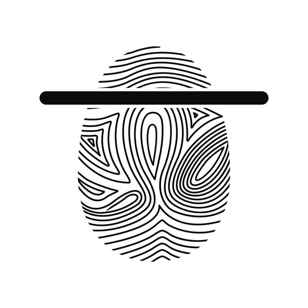 孤立した指紋デザイン - ベクター画像