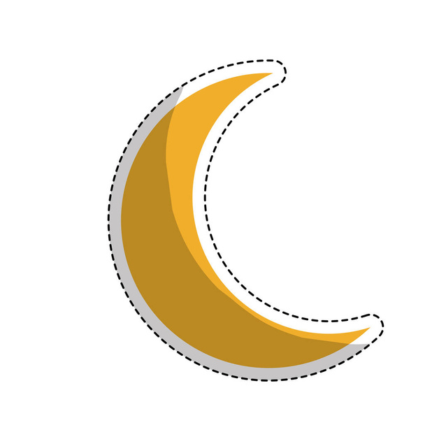 ícone da lua amarela
 - Vetor, Imagem