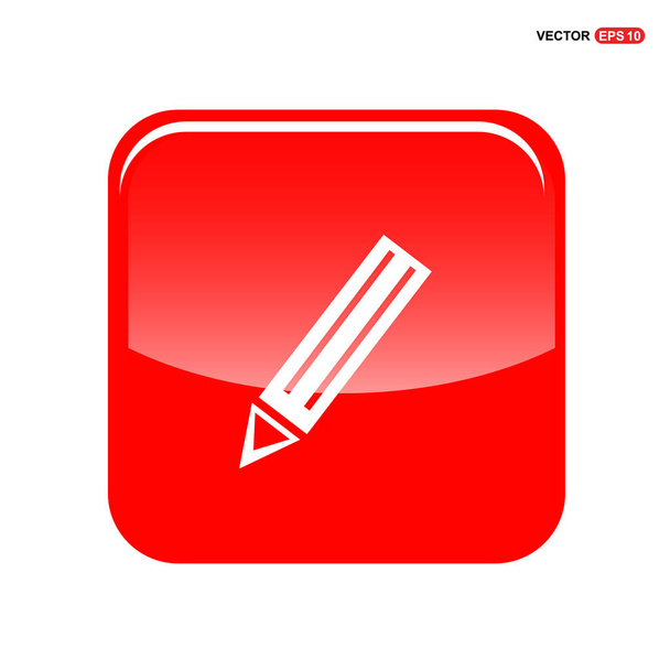 Flat design pencil icon - Διάνυσμα, εικόνα