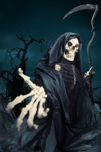 Grim reaper, angel of death at night - Photo, Image