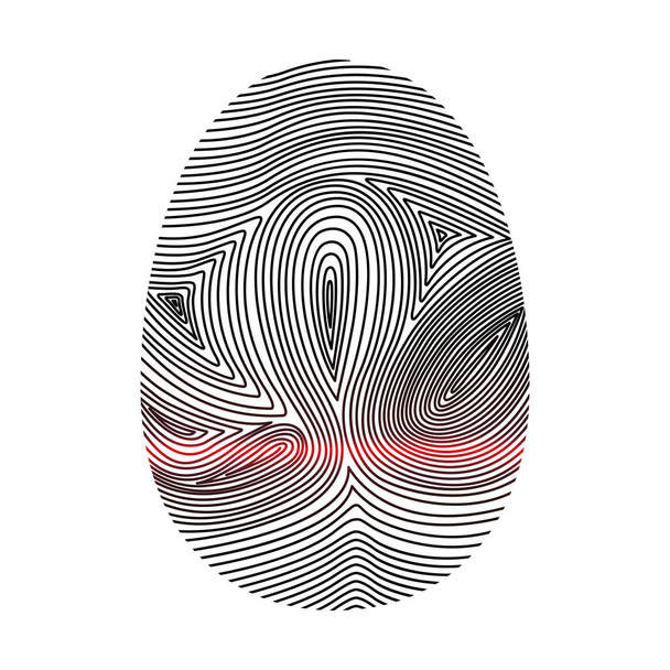 Изолированный дизайн отпечатков пальцев
 - Вектор,изображение