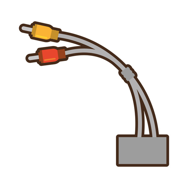 tecnología de conexión de cable de enchufe
 - Vector, imagen
