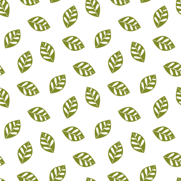 seamless leaf pattern and background vector illustration - Vektor, Bild