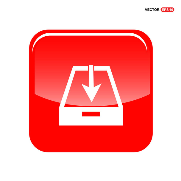 red button icon - Vetor, Imagem
