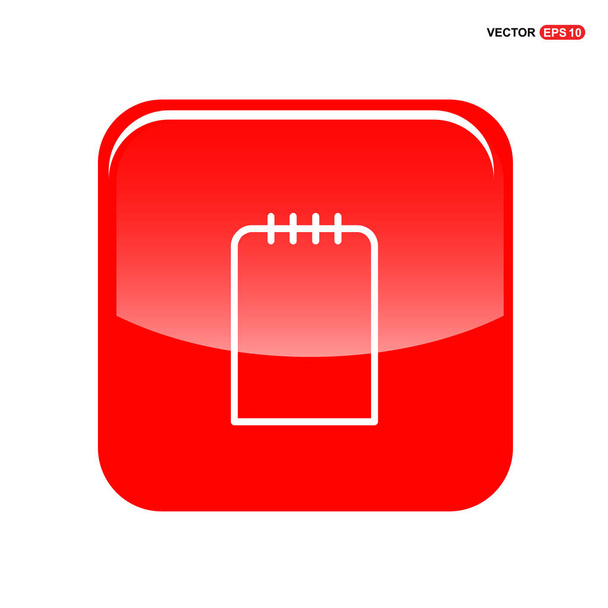red button icon - Vector, Imagen