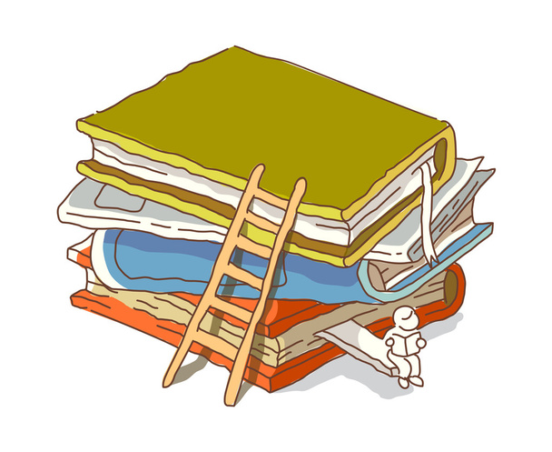 Stack of books - Vettoriali, immagini