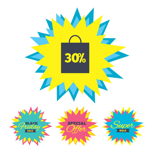 percent sale tag set - Vektor, kép