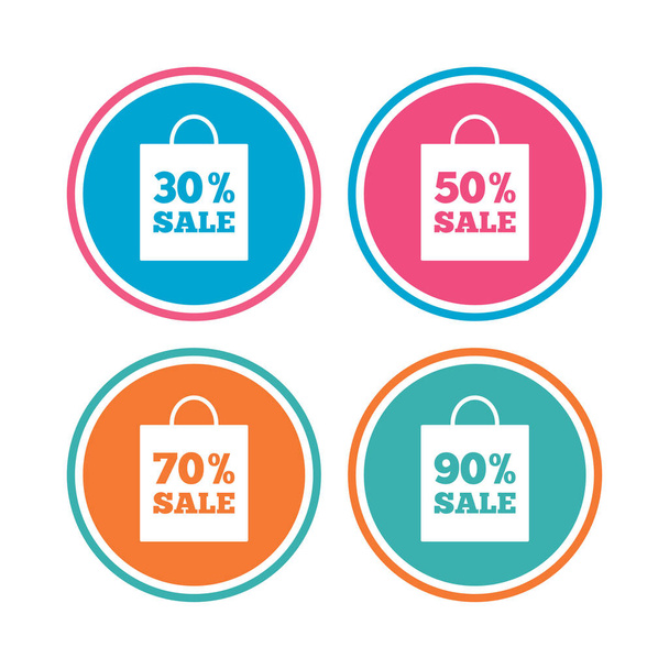 percent sale tag set - Вектор, зображення