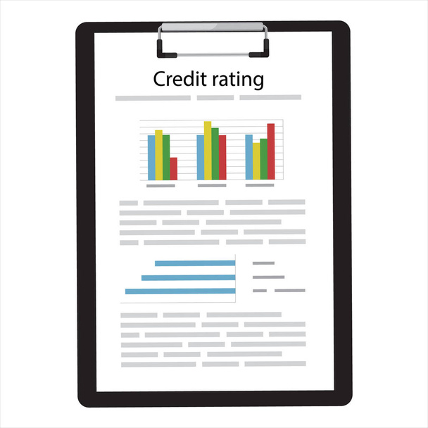 Credit rating document - Vettoriali, immagini