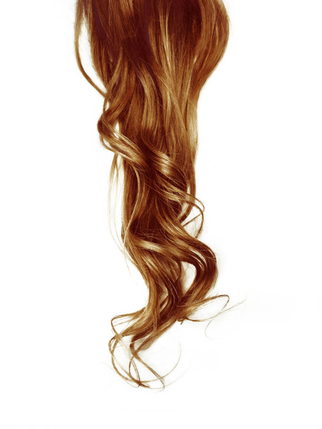 Barna hajú, göndör haj - Fotó, kép