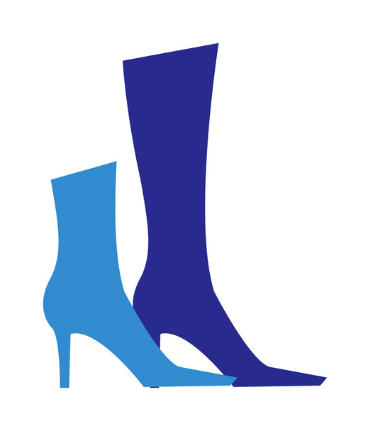Zapatos y botas para damas
 - Vector, imagen