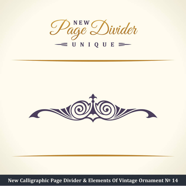 New Calligraphic Page Dividers and Elements of vintage ornaments - Vector, Image