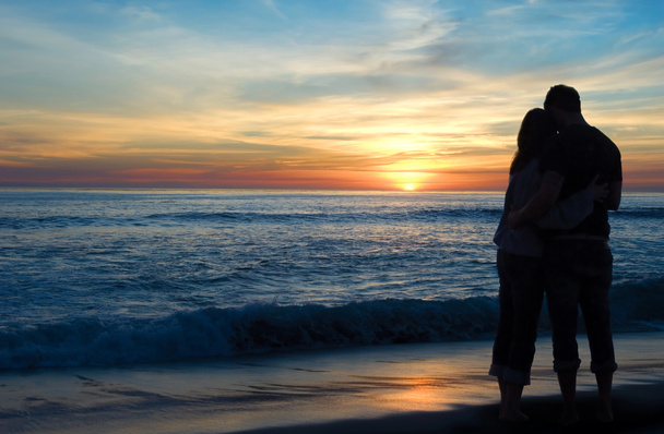 Couple Watching Sunset - Foto, Bild