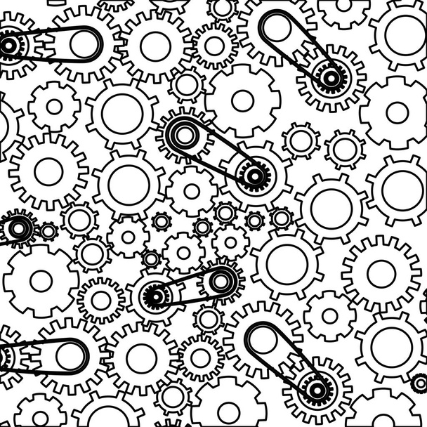 Isolated gears design - Vector, Image