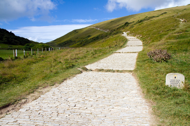 South-West coastal path from Lulworth Cove to Durdle Door Dorset - Photo, Image