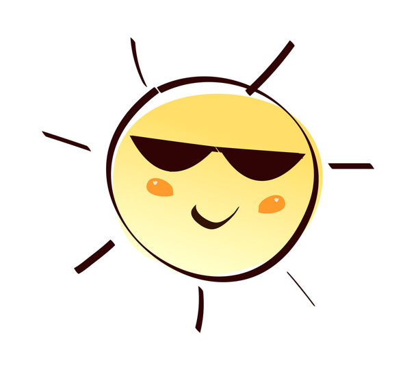 Sun in sunglasses - Vektor, Bild