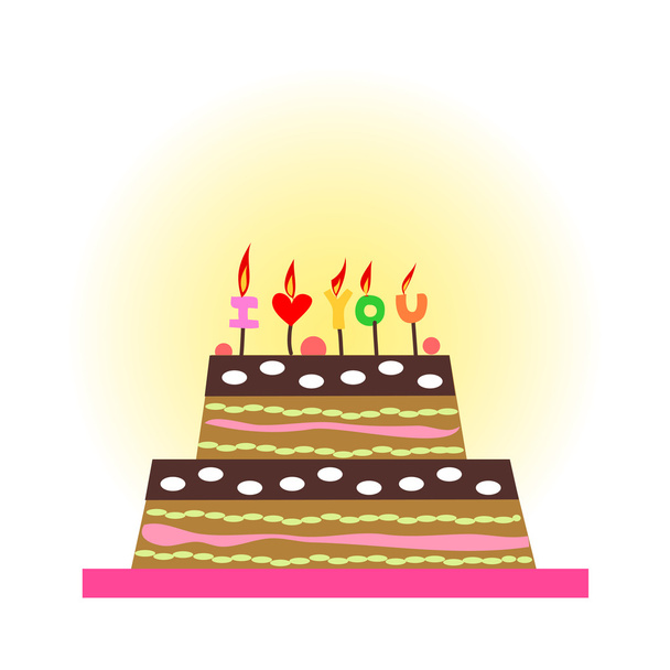 bolo de aniversário - Vetor, Imagem