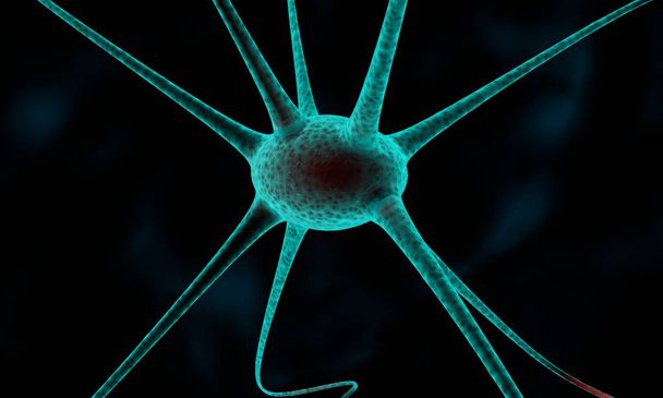 nerve cell ,sci-fii 3d illustration - Photo, Image