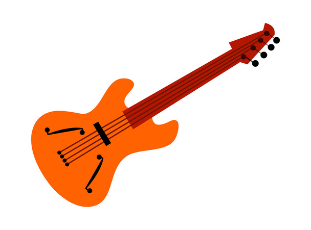Orange electric guitar - Vektor, Bild