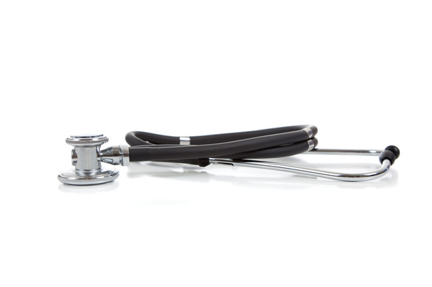 Medical stethoscope on a white background - Foto, Imagen