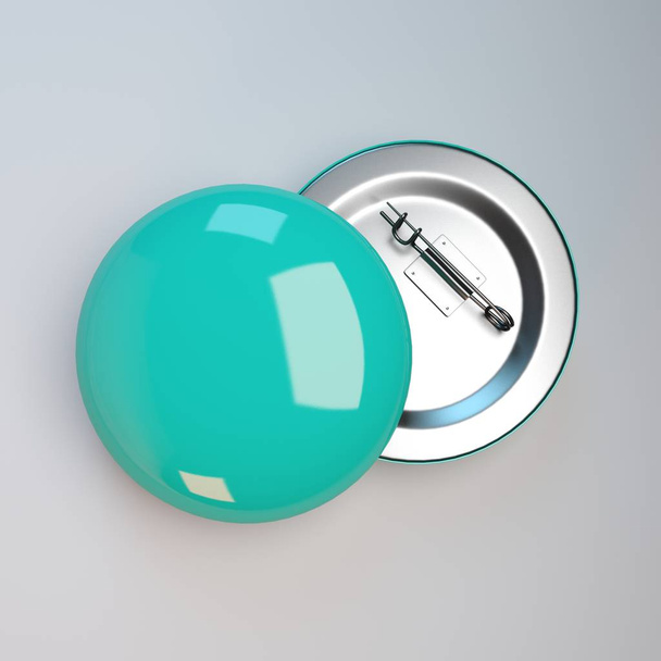 3D rendering badge pin broche illustratie - Foto, afbeelding