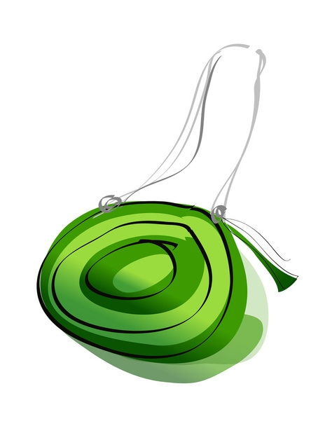 Green bag for women - Вектор,изображение
