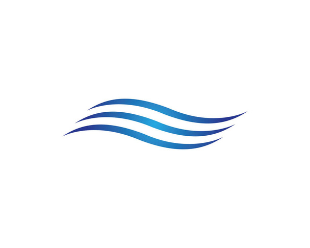 Símbolo de onda de água e ícone Modelo de logotipo vectorv
 - Vetor, Imagem