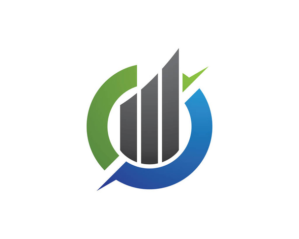 Logo de finanzas empresariales - ilustración del concepto vectorial - Vector, Imagen