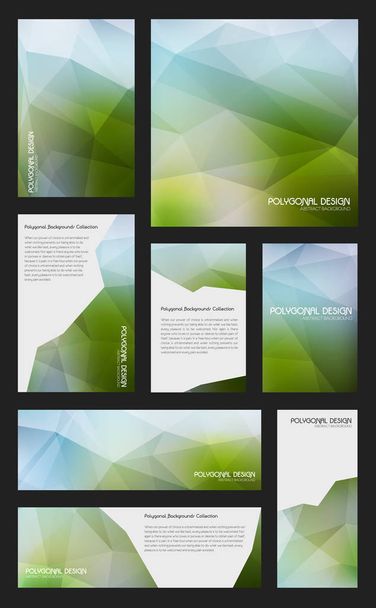 Abstract trendy polygonal templates - Vector, Image