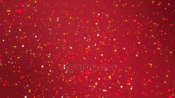 Romantic red glitter background with flickering light particles - Footage, Video
