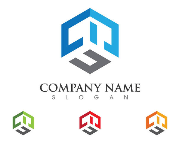 Inmobiliaria, Propiedad y Construcción Diseño de Logo para empresa signo corporativo - Vector, Imagen