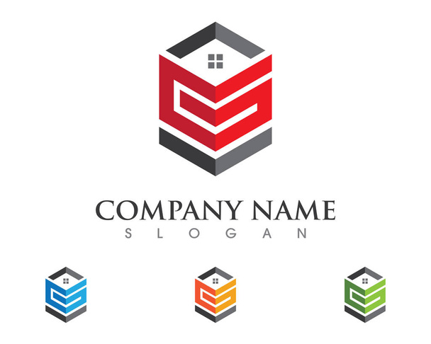 Ιδιοκτησία και κατασκευή λογότυπο σχεδίαση για επαγγελματίες επιχειρήσεων σημάδι - Διάνυσμα, εικόνα