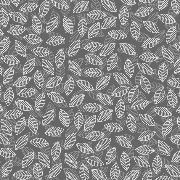 grey leaves pattern  - Vector, Image