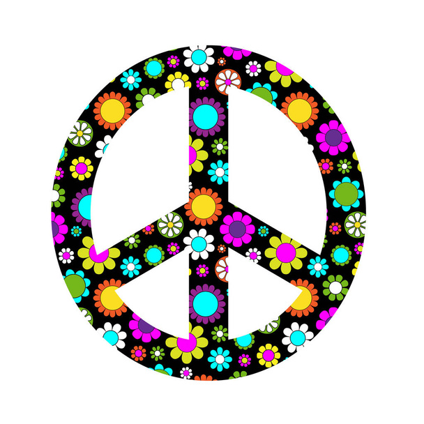 Květinové znamení míru - Vektor, obrázek