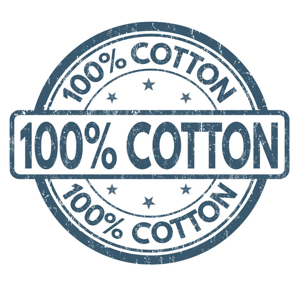 Sello de algodón al cien por cien
 - Vector, imagen