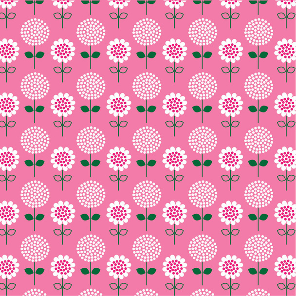 Motif floral sur fond rose
 - Vecteur, image