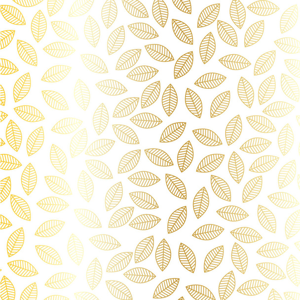 黄金の葉パターン  - ベクター画像
