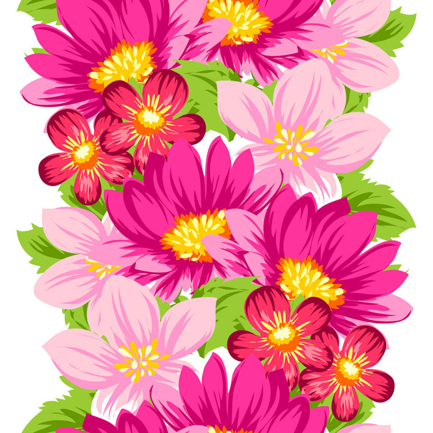 beautiful flowers ornament - Διάνυσμα, εικόνα
