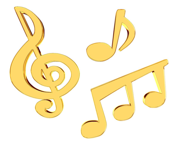 Символ Золоті ноти на білому тлі
 - Фото, зображення
