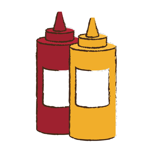 icono de botella de salsa
 - Vector, Imagen