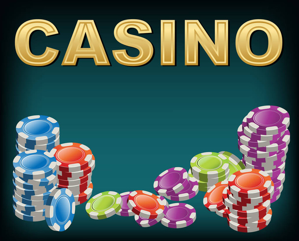 Casino poker chips  - Vector, afbeelding