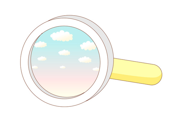 Magnifying glass - Vettoriali, immagini